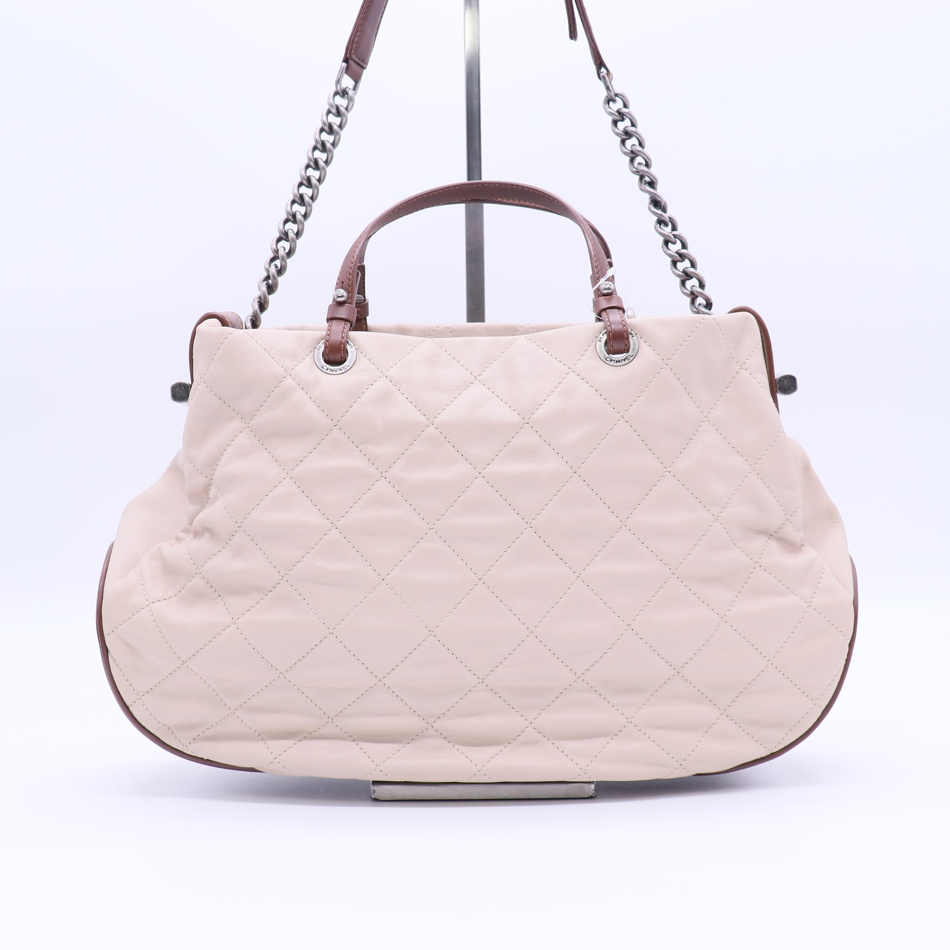 Country Chic Tote Quilted Leather Large Twins LDJ3773