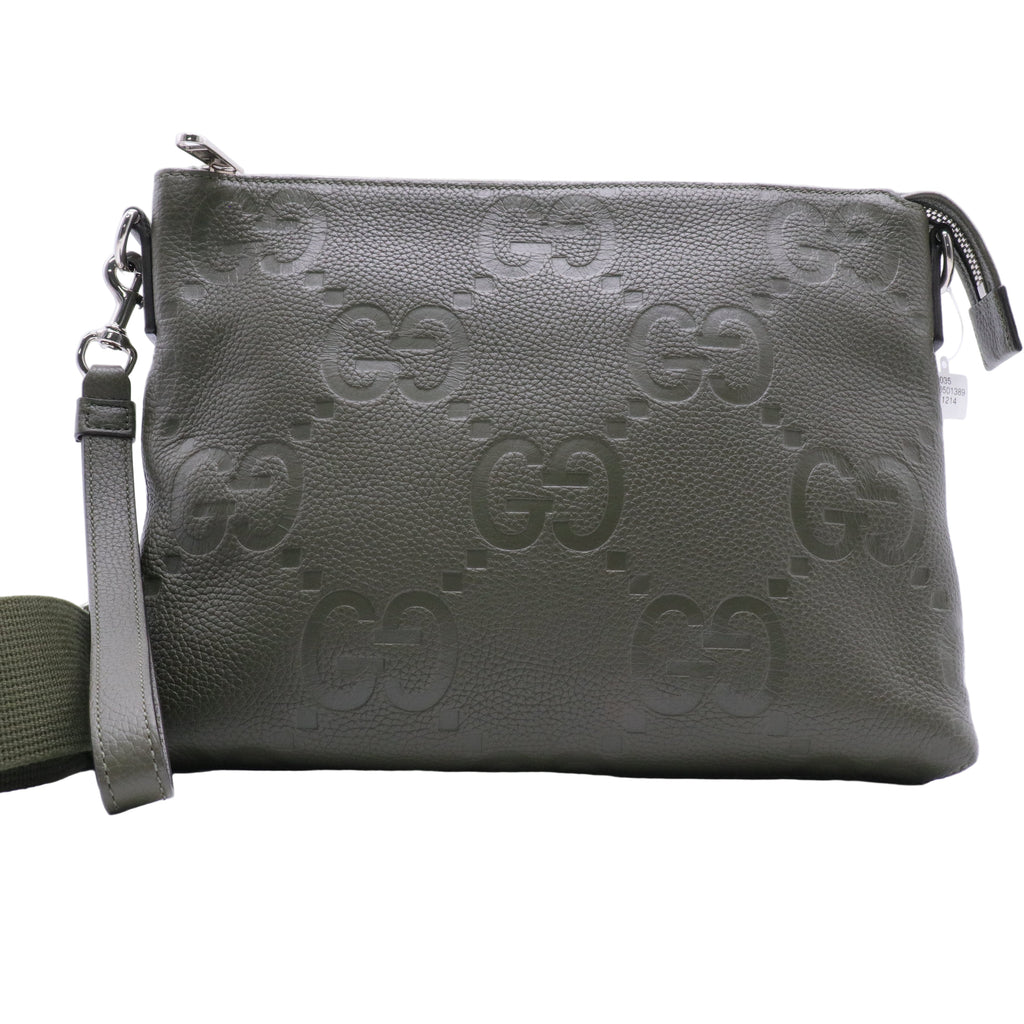 Jumbo Gg Medium Messenger Bag In Green twins