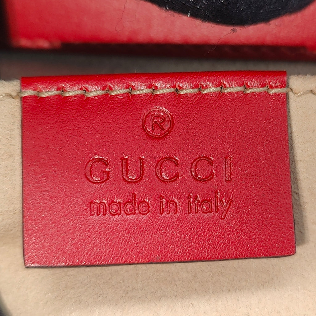 Guccissima Small Padlock Shoulder Bag Hibiscus Red