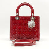 Lady Dior Bag Cannage Quilt Patent Medium