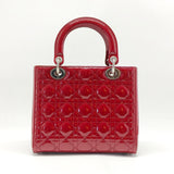 Lady Dior Bag Cannage Quilt Patent Medium