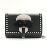 Karlito Wallet on Chain Studded Printed Leather