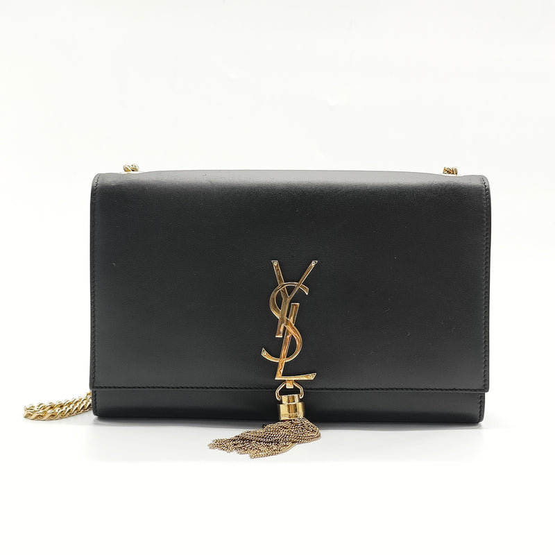 Saint Laurent Classic Monogram Tassel Crossbody Bag Leather Medium