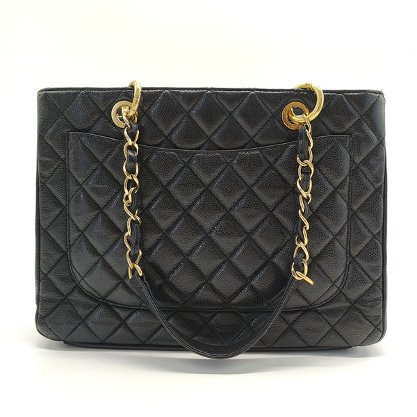 Chanel Grand Shopping Tote Quilted Caviar