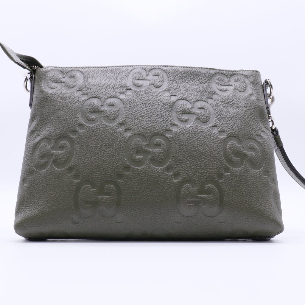 Jumbo Gg Medium Messenger Bag In Green twins
