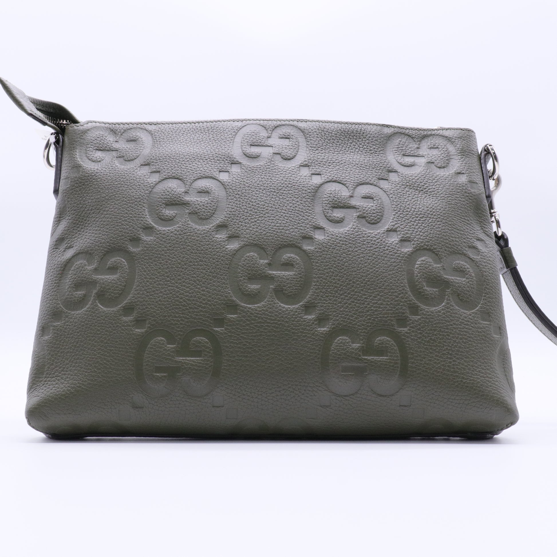 Jumbo Gg Medium Messenger Bag In Green twins