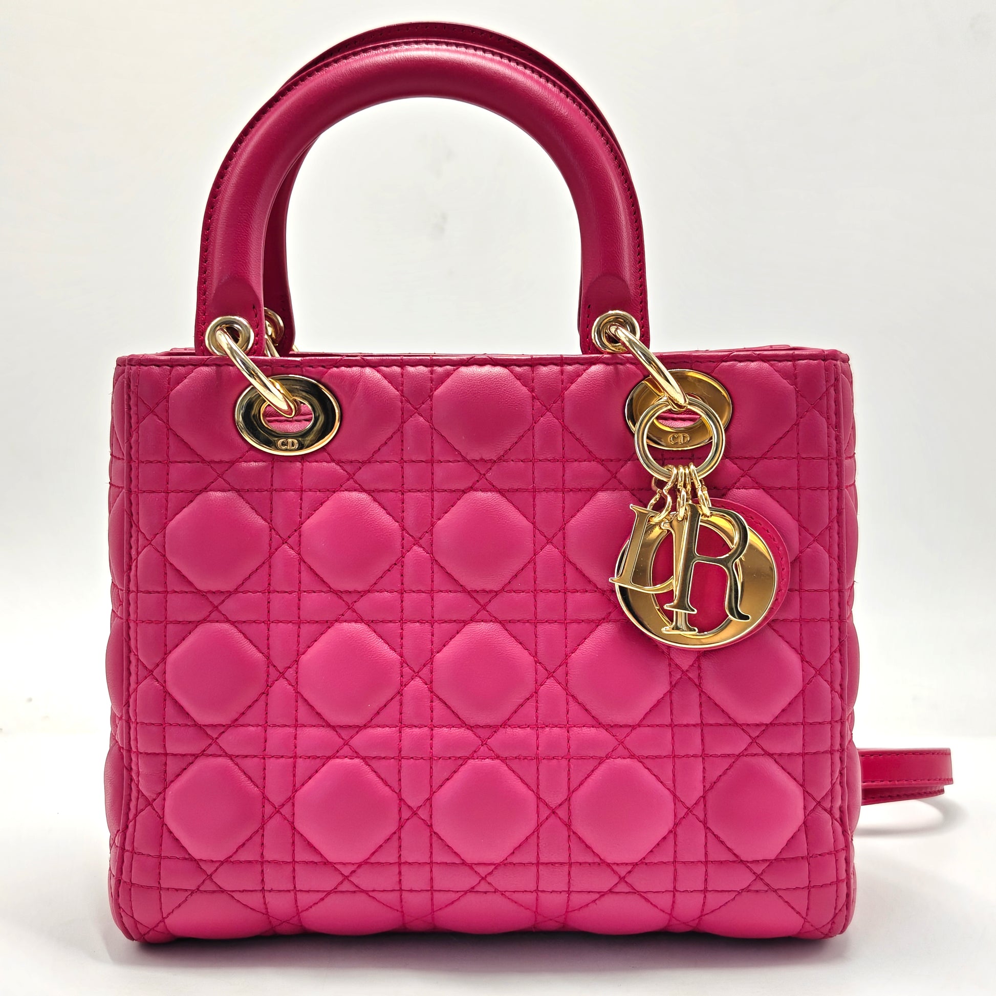 Lady Dior Bag Cannage Quilt Lambskin Medium