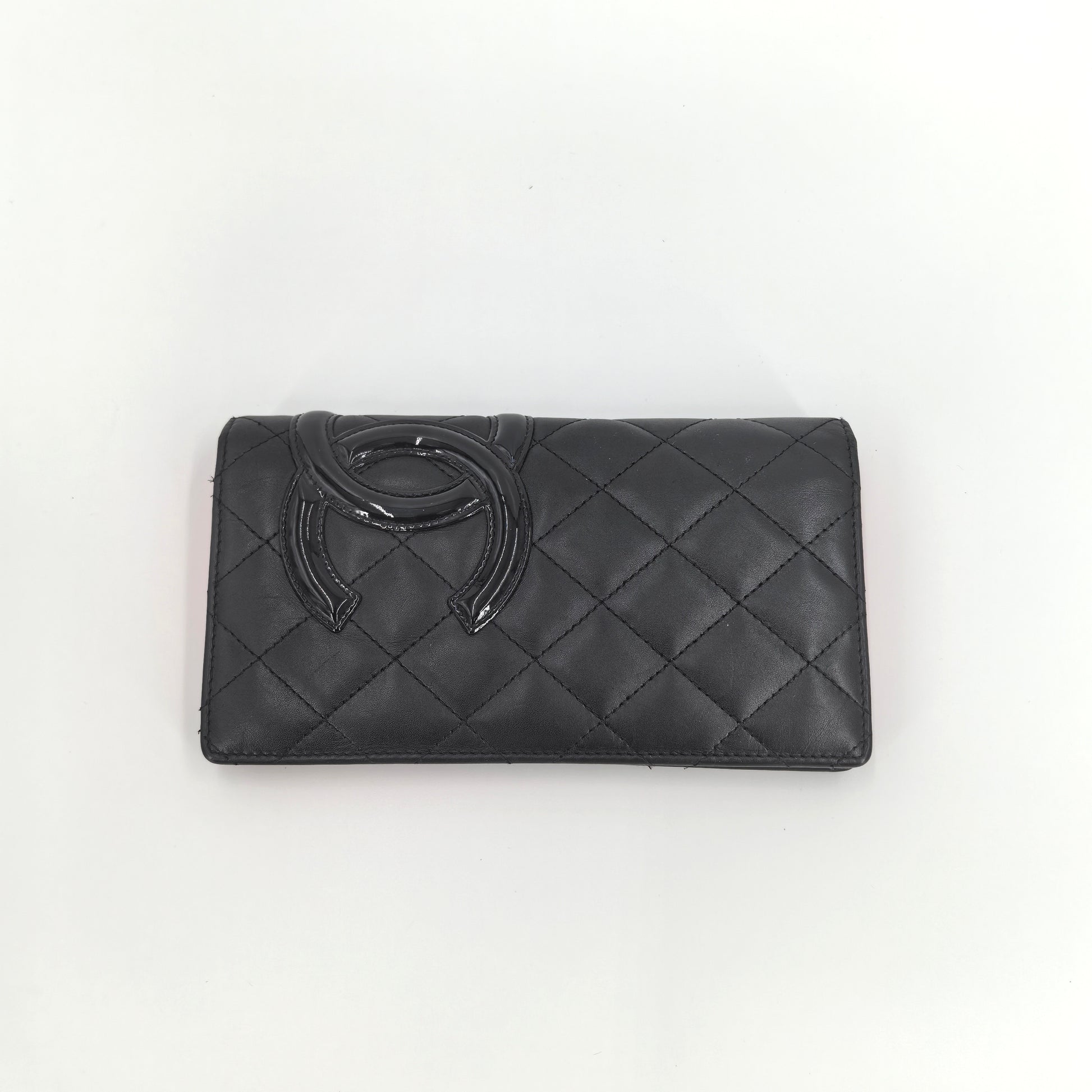 Chanel Wallet Purse Cambon line Black Pink Woman