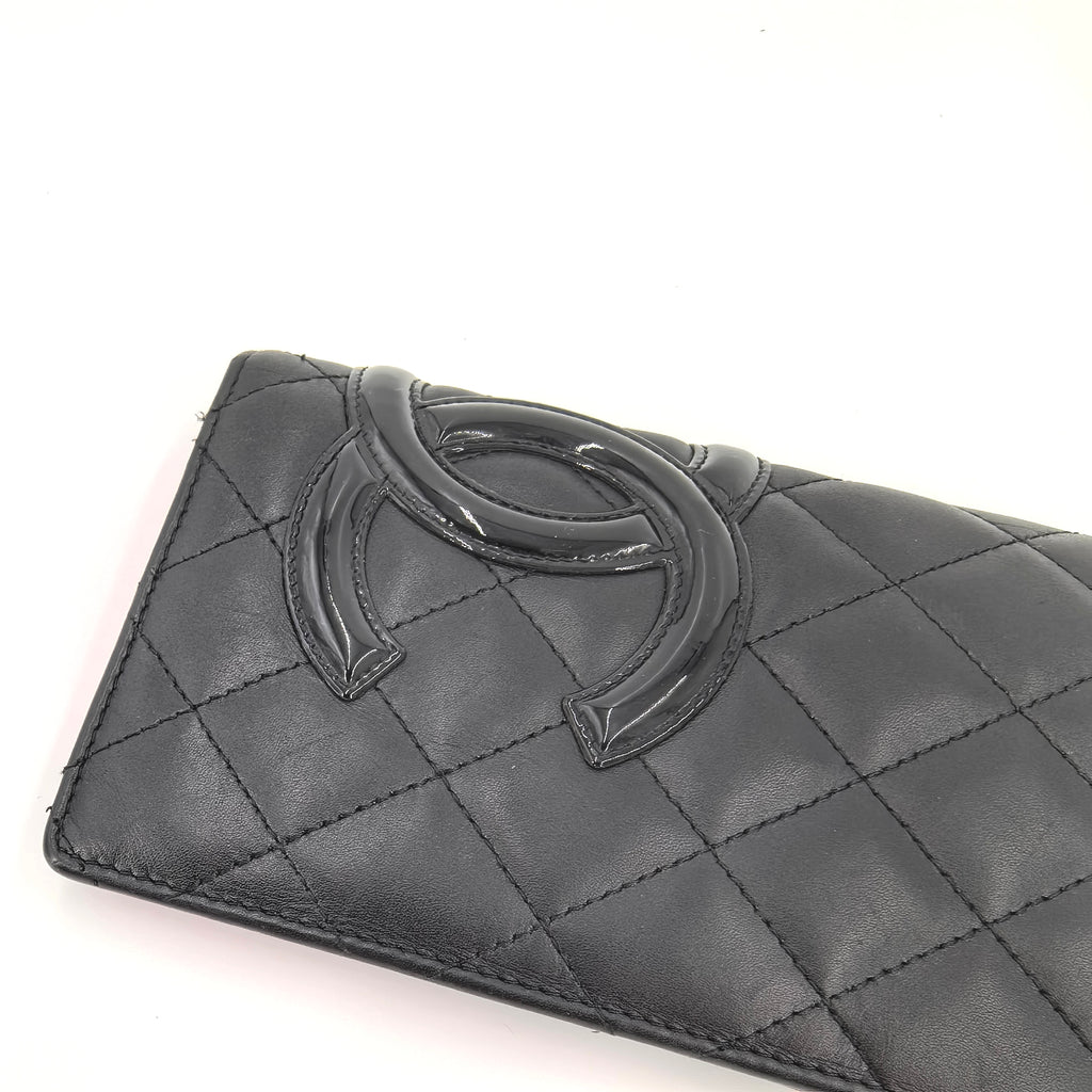 Chanel Wallet Purse Cambon line Black Pink Woman