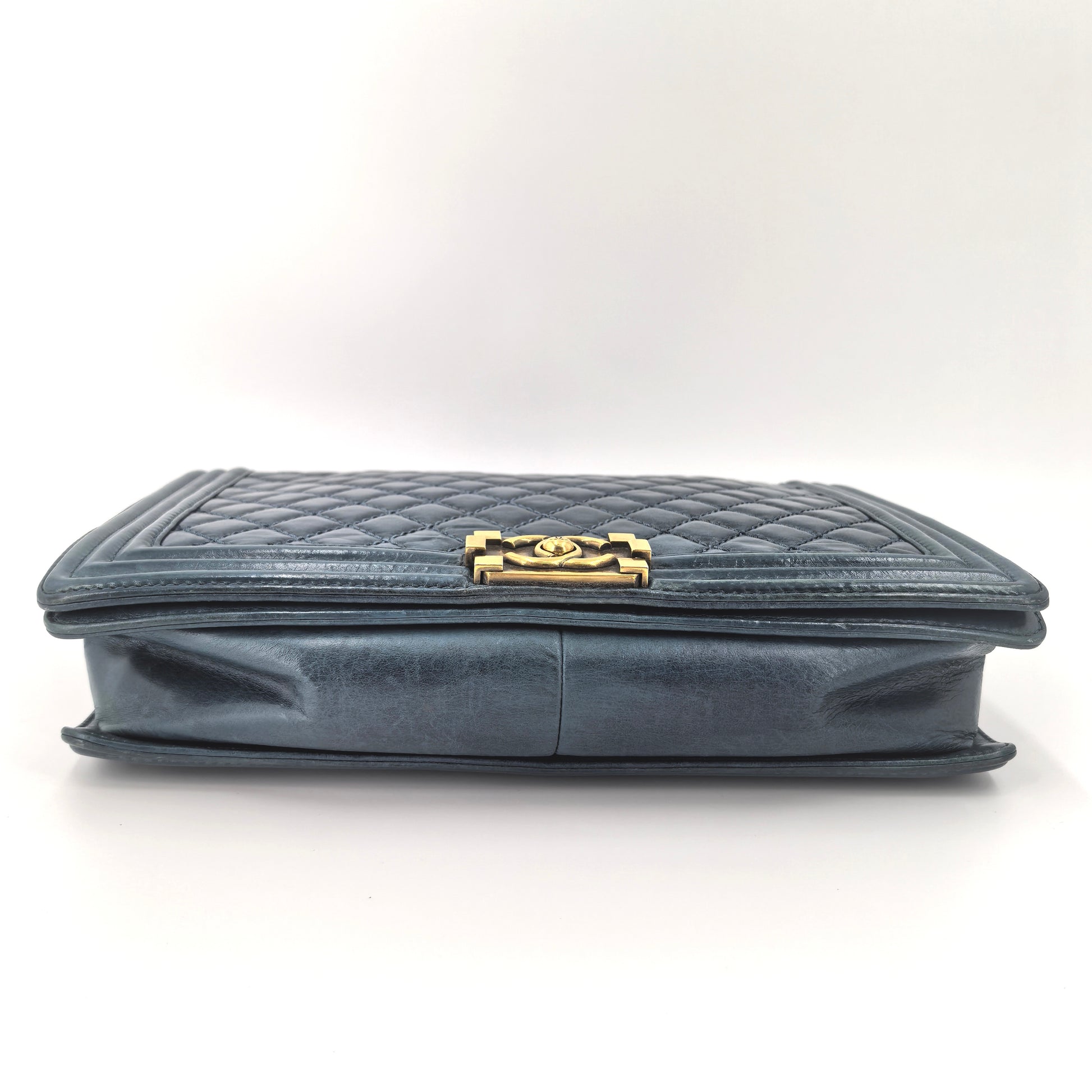 Chanel Blue Quilted XL Boy Bag