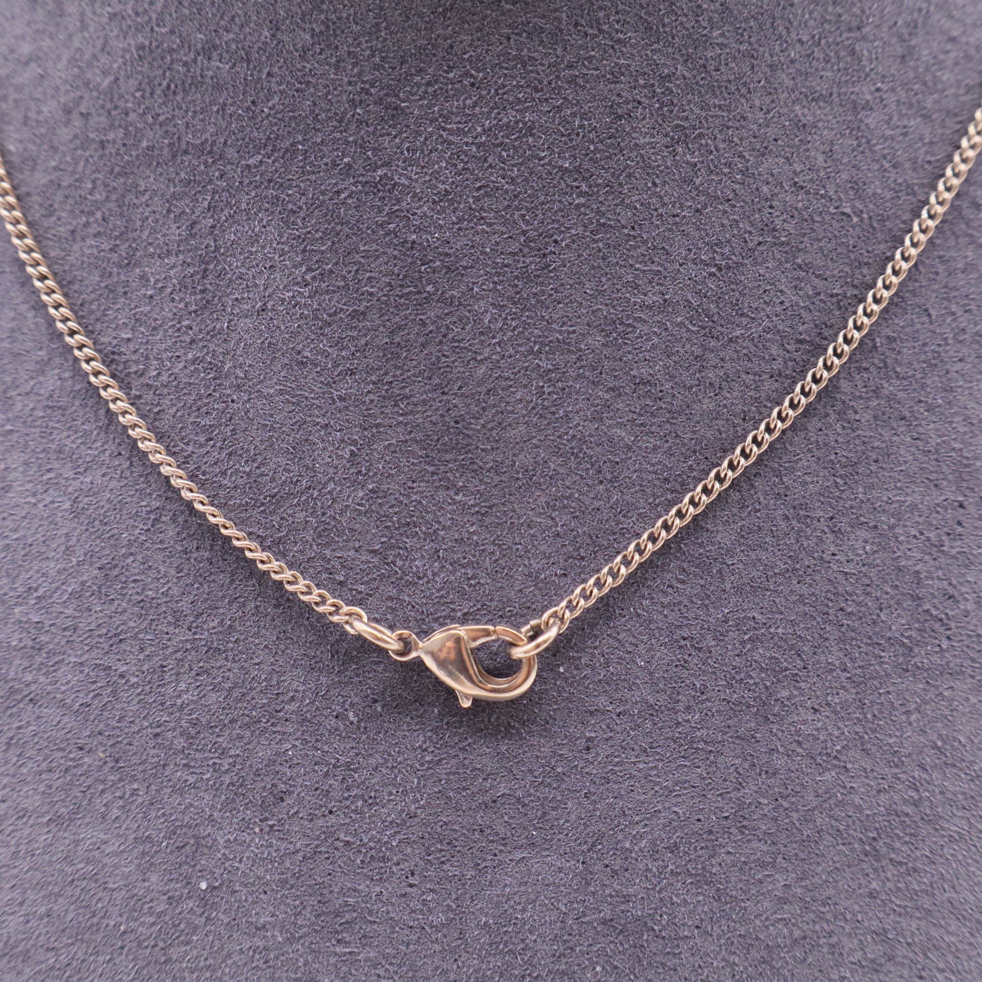 Pearl Pendant CC Chain Necklace Golden Metallic