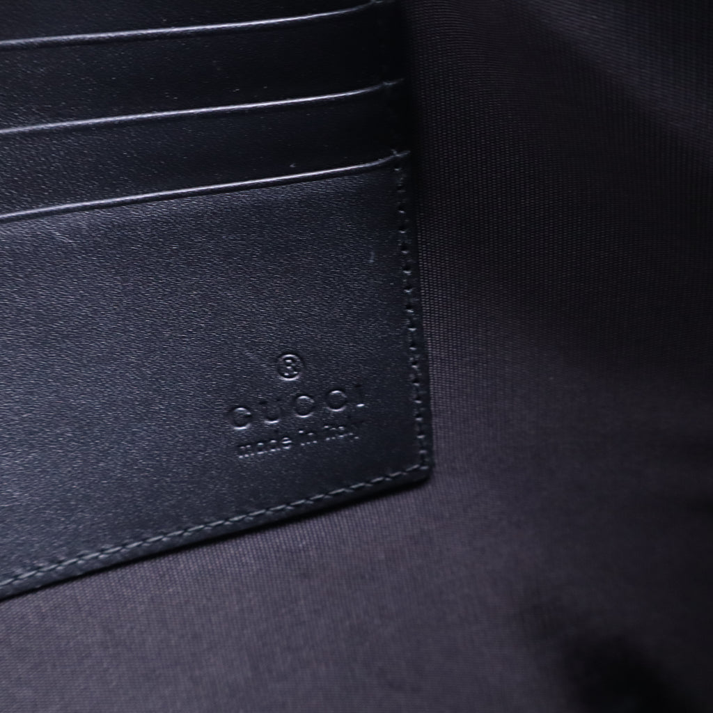 Black Leather Lions Head Clutch Bag W20999