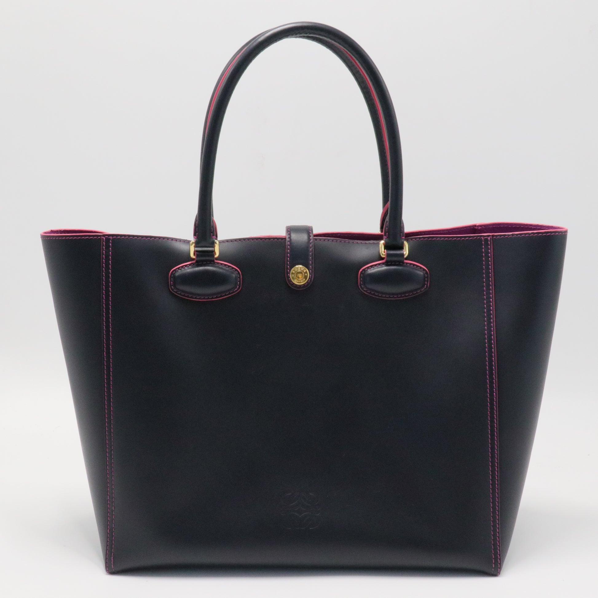 Tote Bag Navy Leather