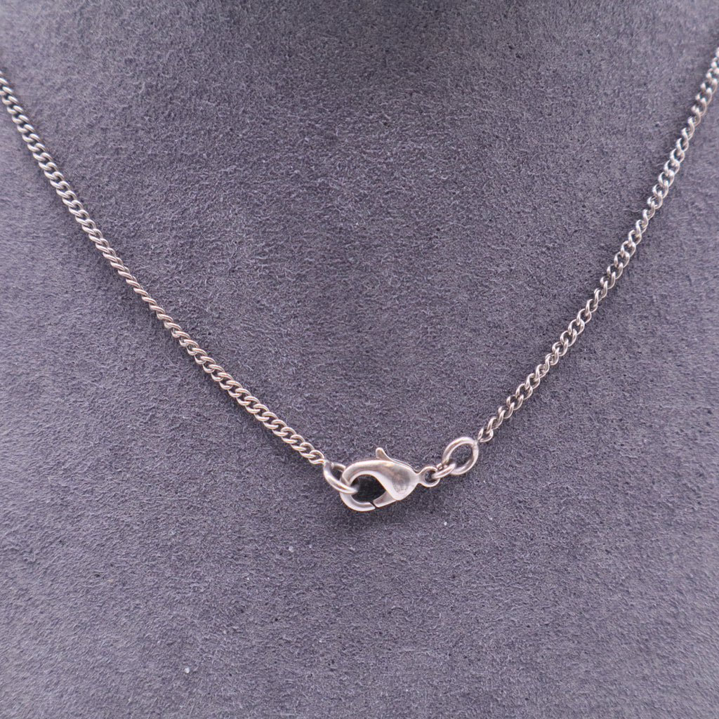 Crystal Textured CC Pearl Drop Pendant Necklace