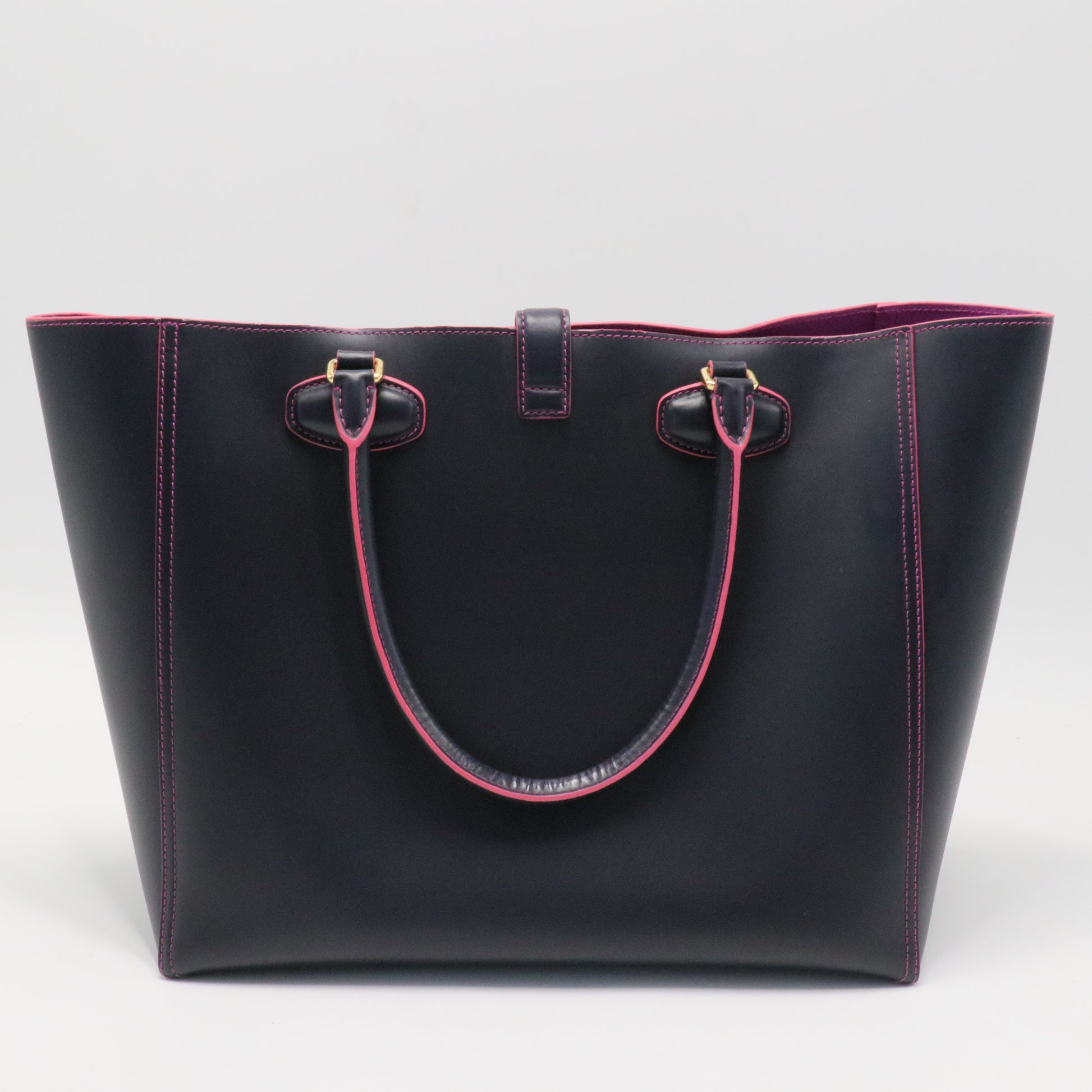 Tote Bag Navy Leather