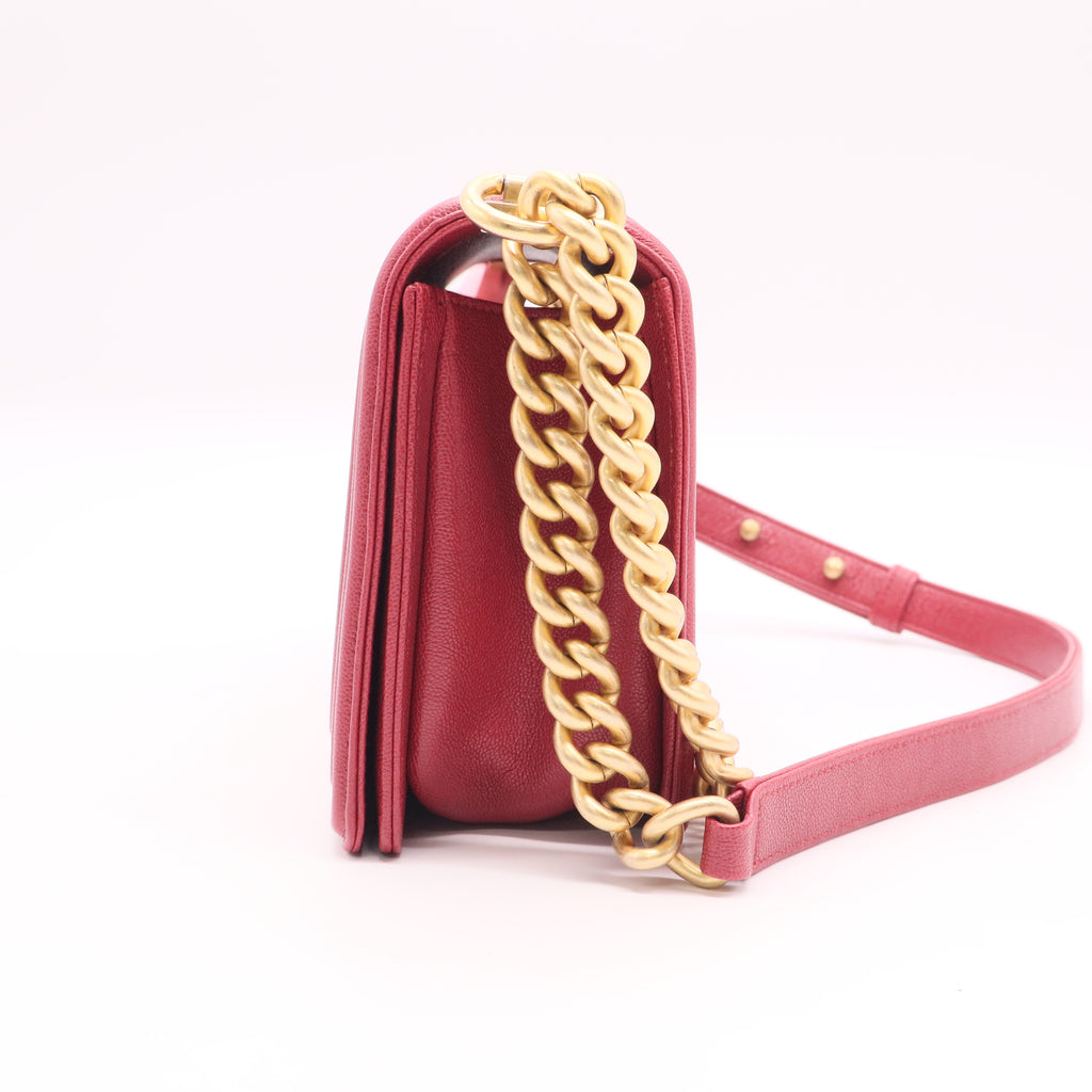 2019 Boy Flap Bag Chevron Caviar Old Medium Twins