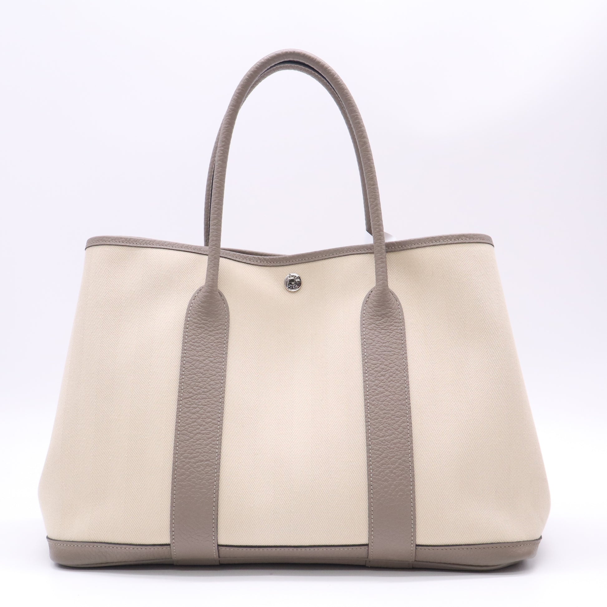 Hermès Garden Party 30 Bag (TPM size) in Toile canvas and Negonda leather trim B23545