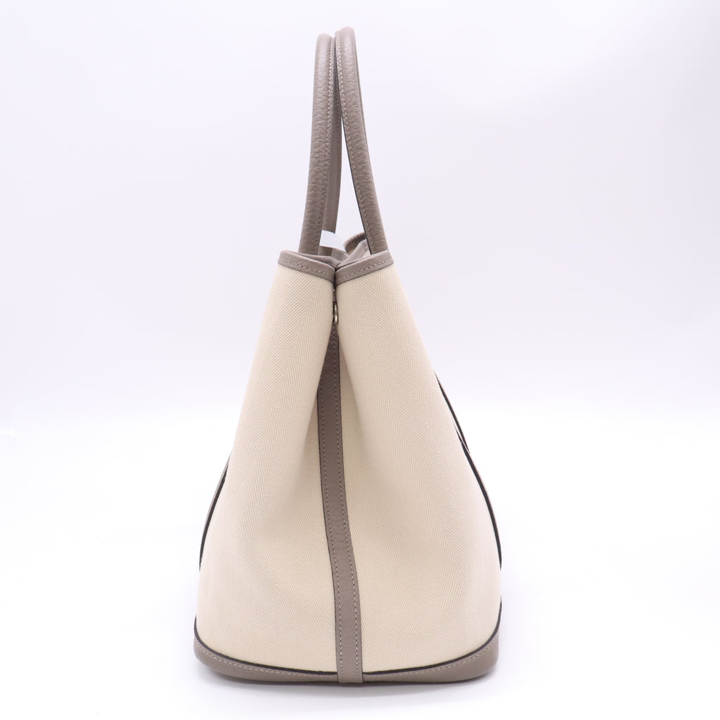 Hermès Garden Party 30 Bag (TPM size) in Toile canvas and Negonda leather trim B23545