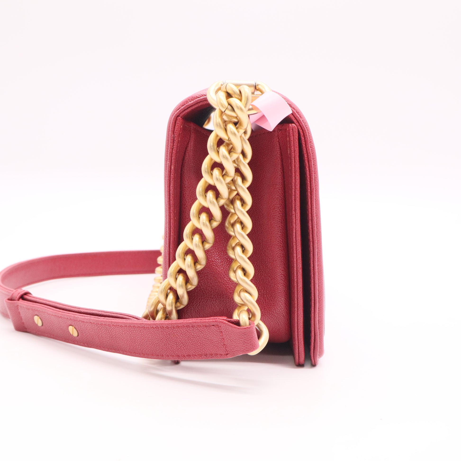 2019 Boy Flap Bag Chevron Caviar Old Medium Twins