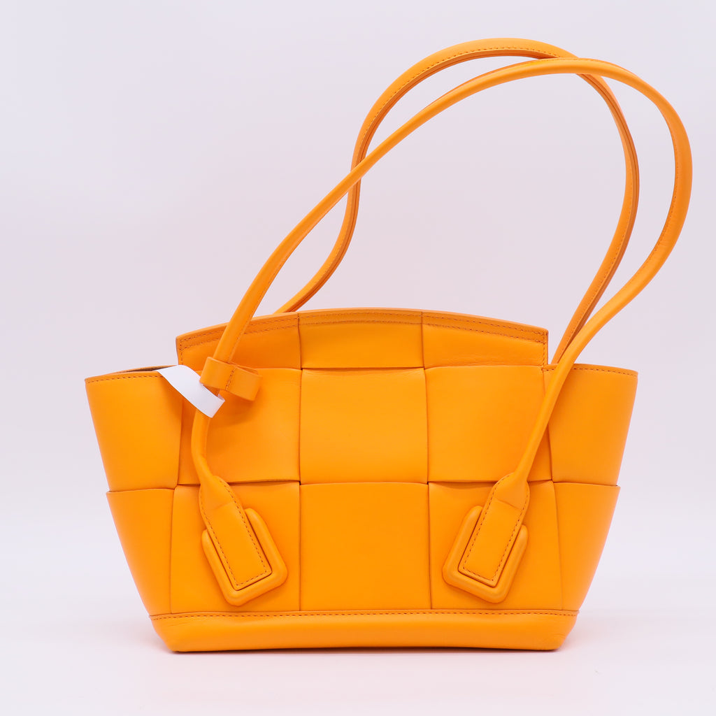 Bottega Veneta Orange Leather Arco Tote Bag twins B23619