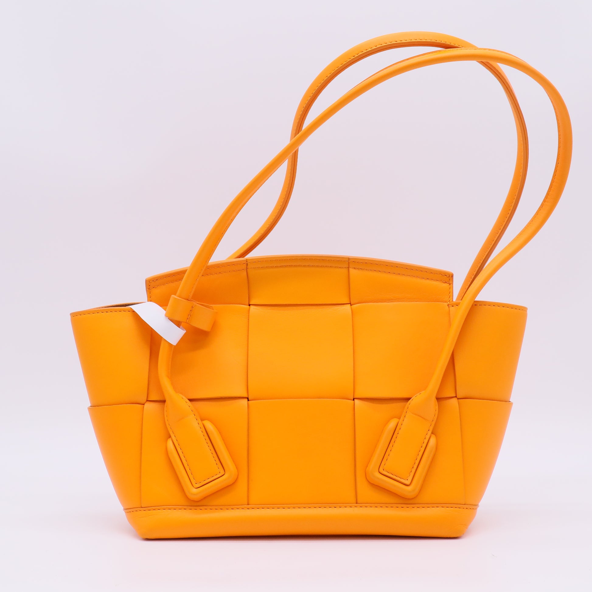 Bottega Veneta Orange Leather Arco Tote Bag twins B23619