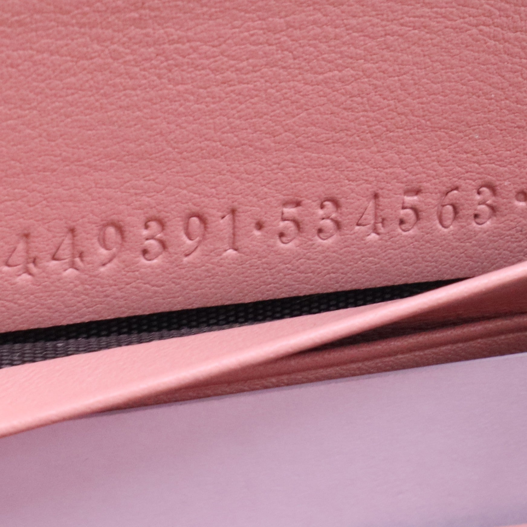 Pink Microguccissima Leather Zip Around Wallet