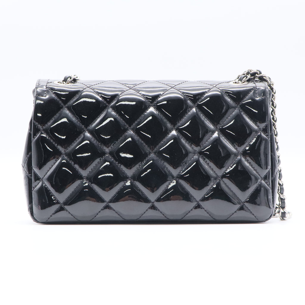 Coco Shine Flap Bag Quilted Patent Small Twins
