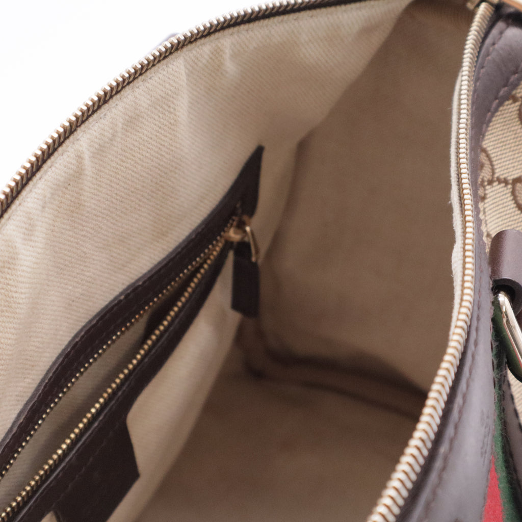 Vintage Web Boston Bag GG Canvas Medium