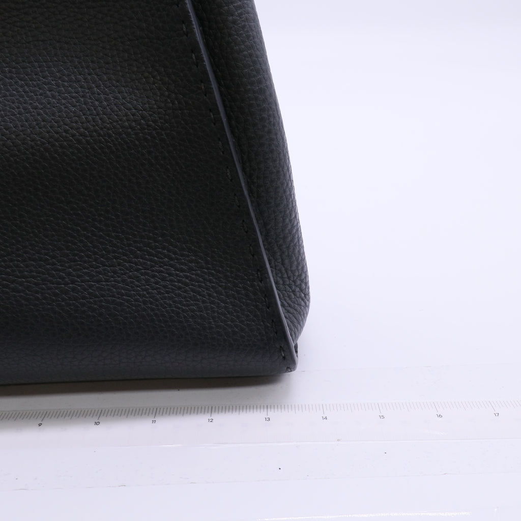 Fendi Asphalt Grey Bi-Color Selliera Leather Regular Peekaboo Bag Twins LDJ4571