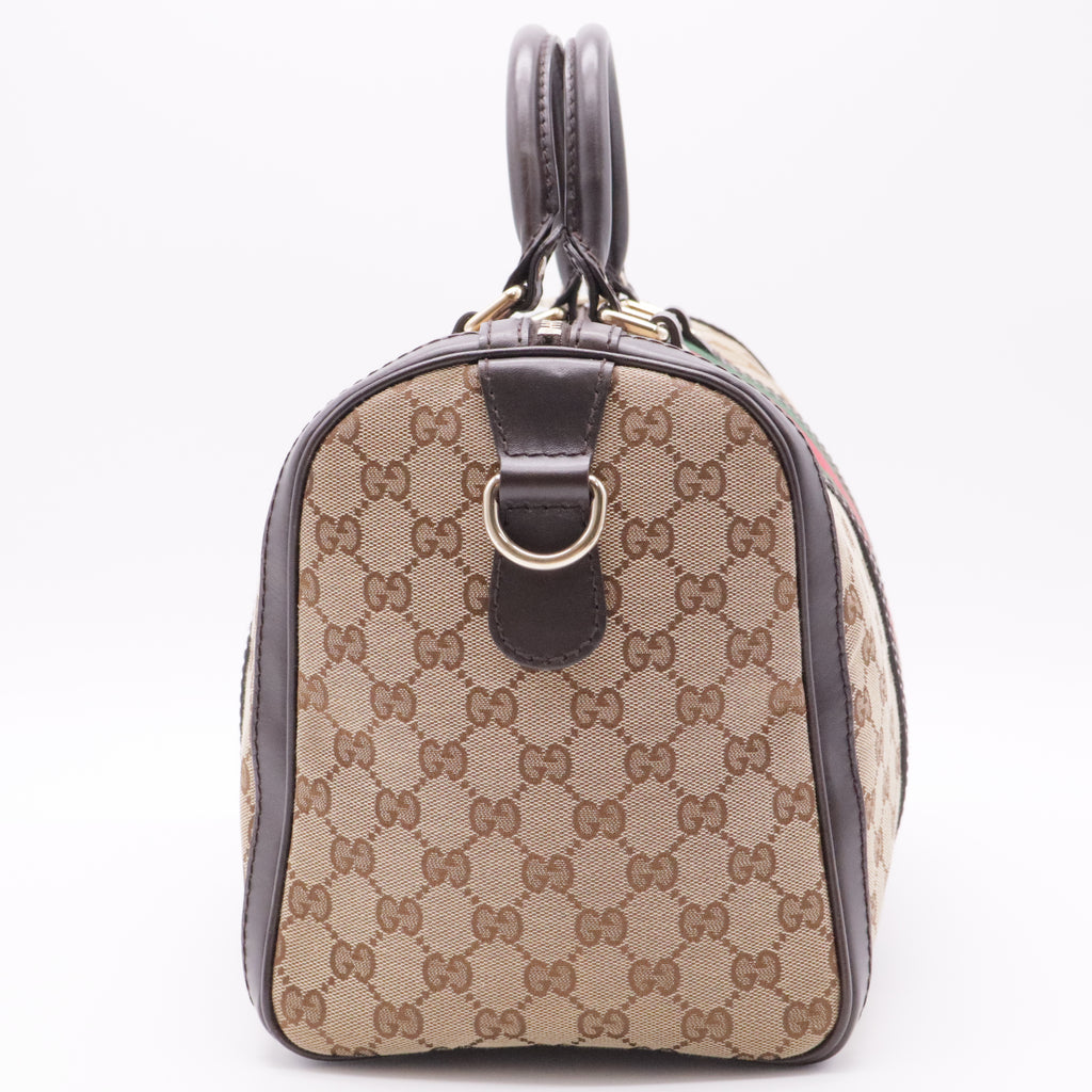 Vintage Web Boston Bag GG Canvas Medium
