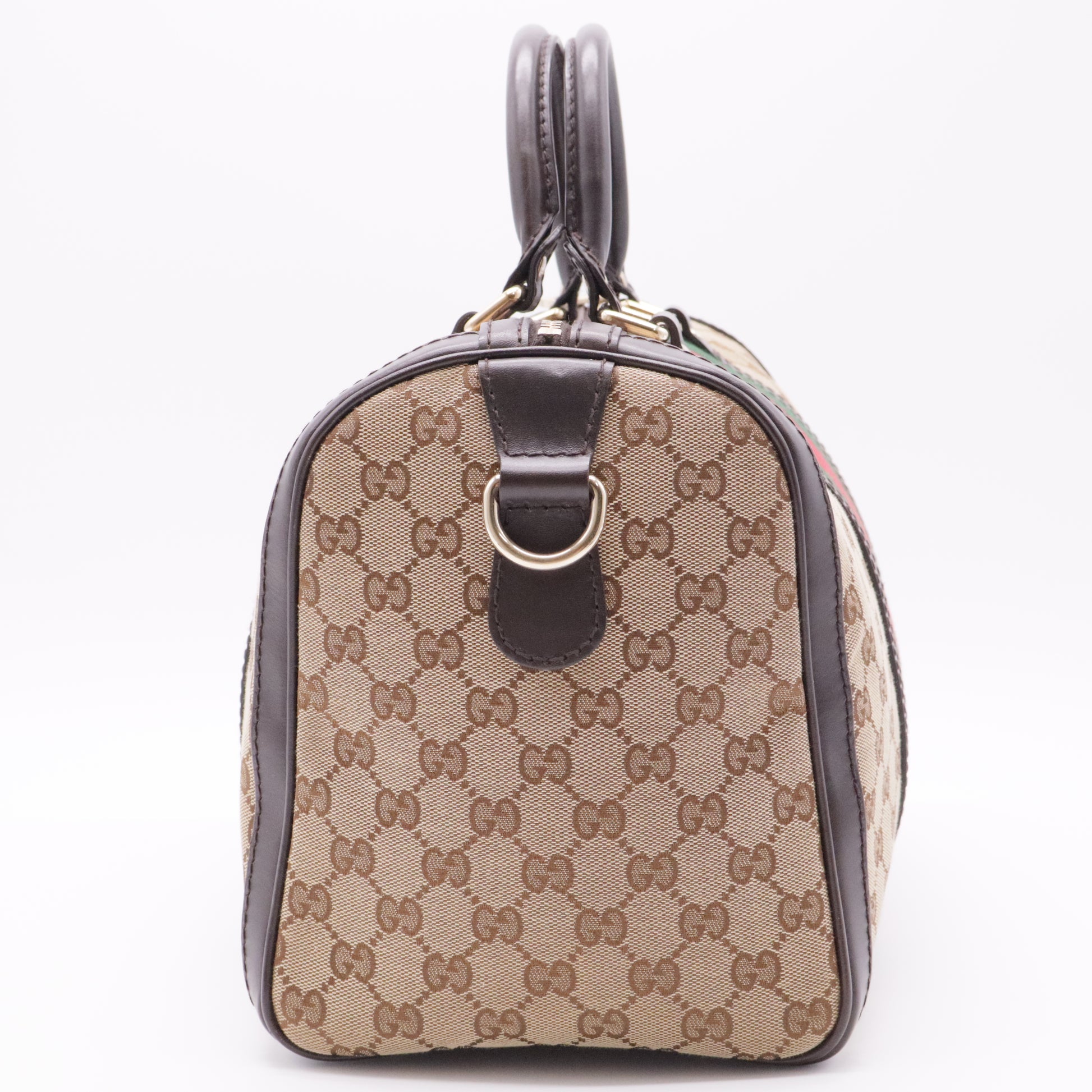 Vintage Web Boston Bag GG Canvas Medium