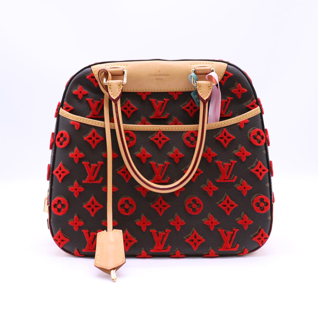 Louis Vuitton Monogram Tuffetage Deauville Cube Bag Twins LDJ4597