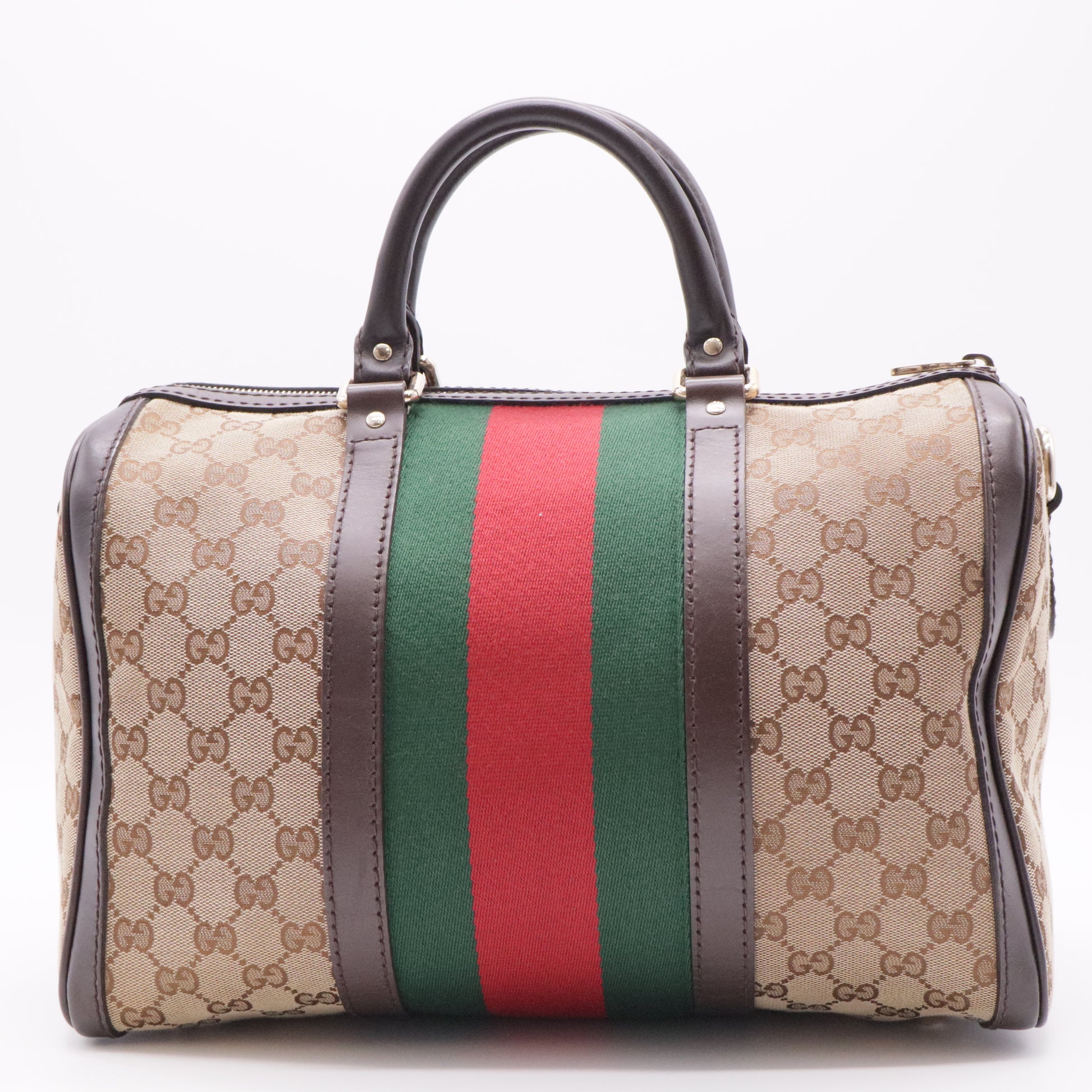 Vintage Web Boston Bag GG Canvas Medium