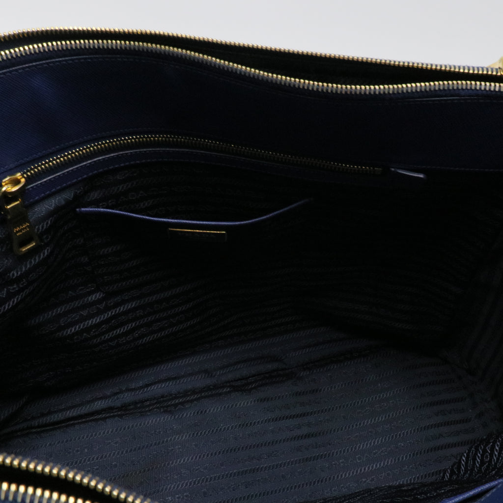 Double Zip Lux Tote Saffiano Leather Large