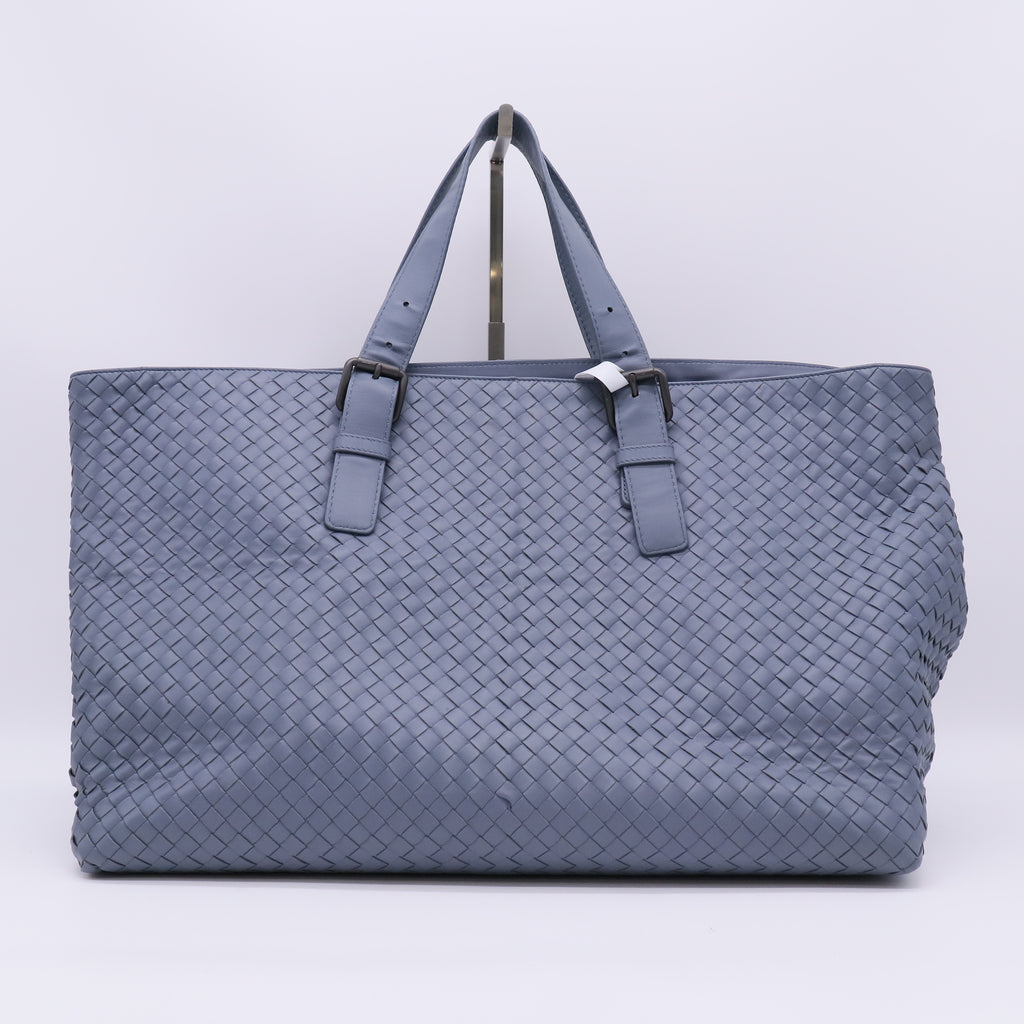Intrecciato Leather Belted Tote twins B23651