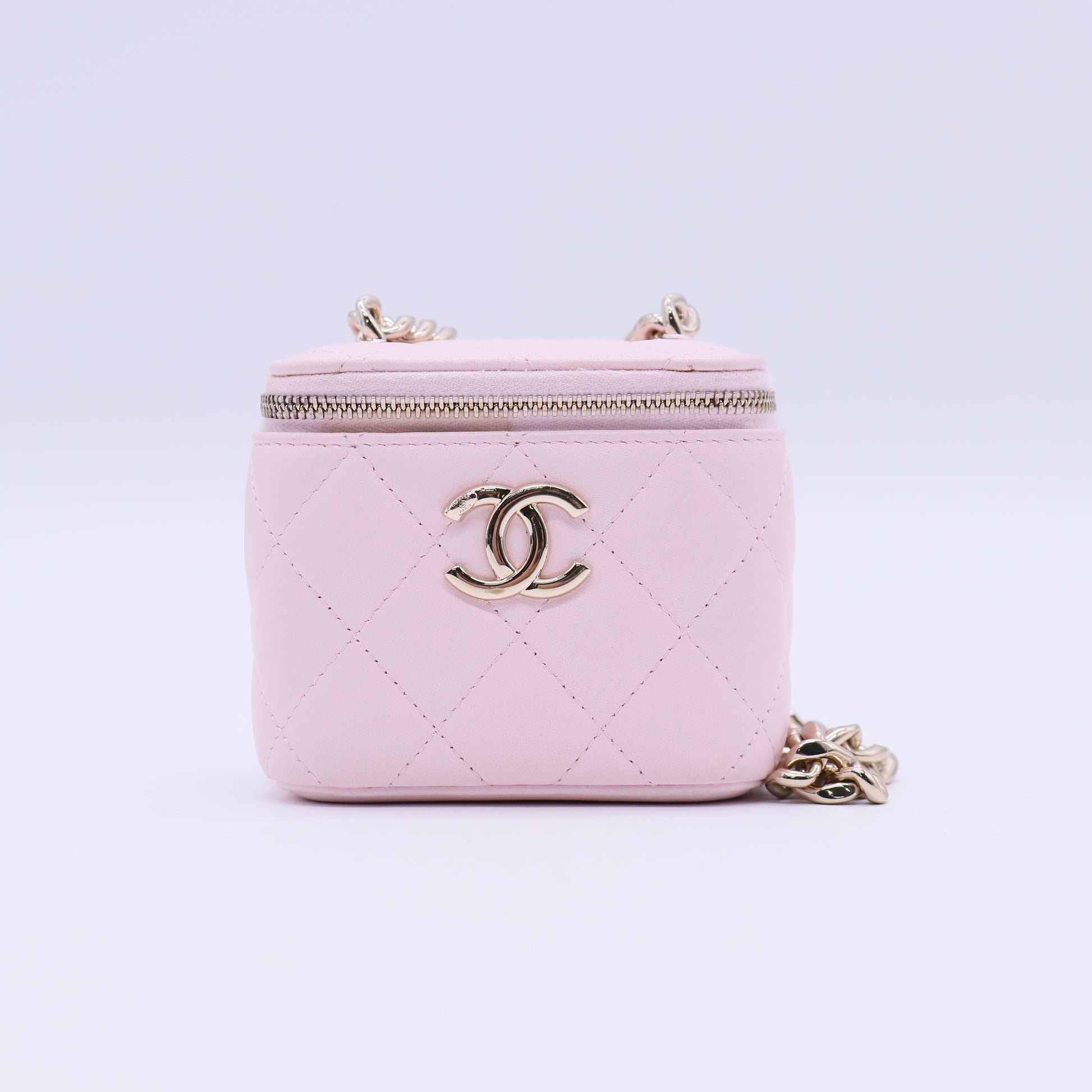 Classic Vanity Case with Chain Quilted Caviar Mini Twins LDJ3710