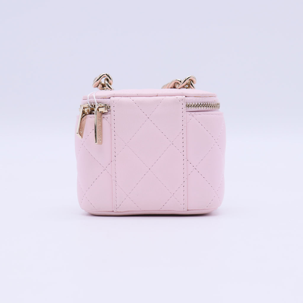 Classic Vanity Case with Chain Quilted Caviar Mini Twins LDJ3710
