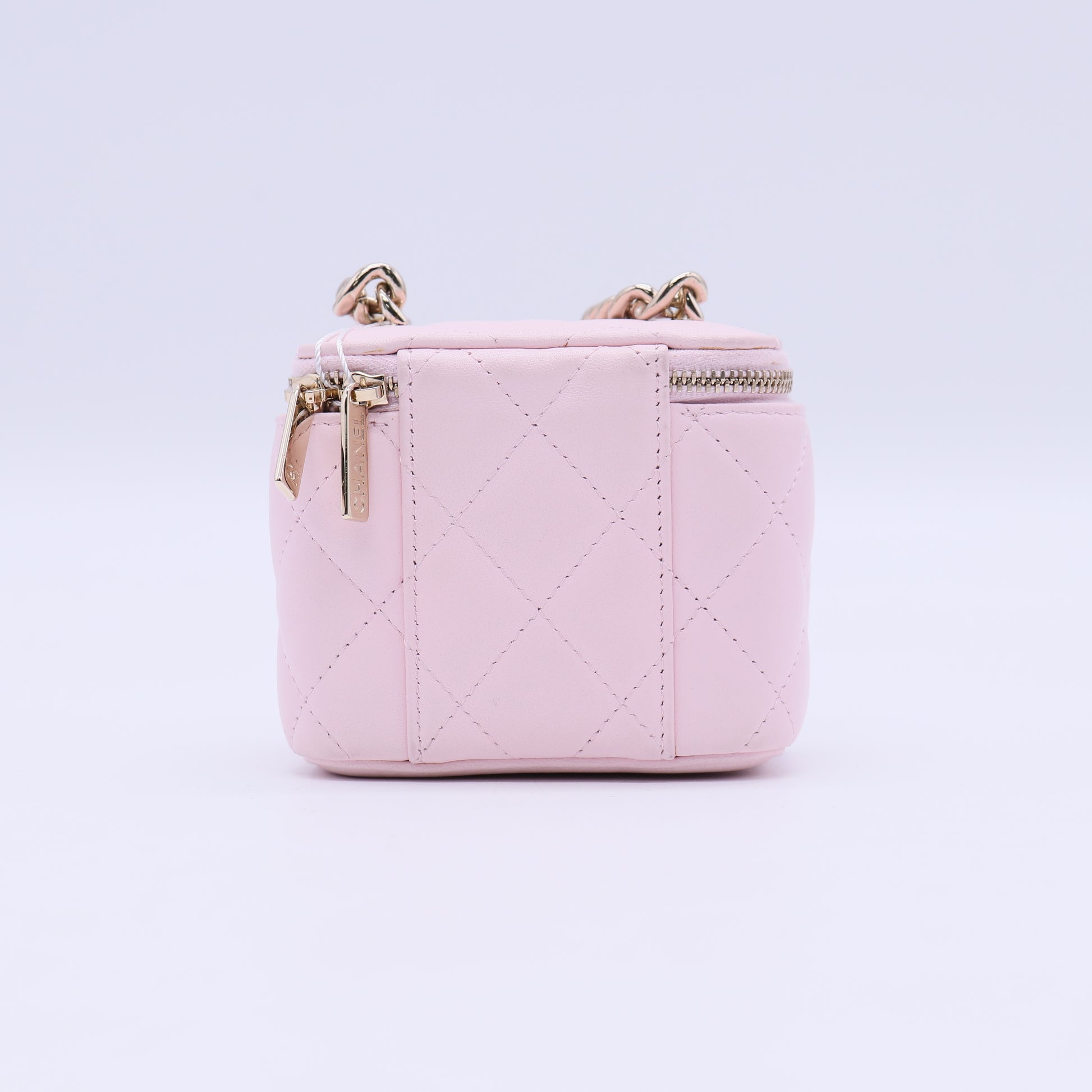 Classic Vanity Case with Chain Quilted Caviar Mini Twins LDJ3710
