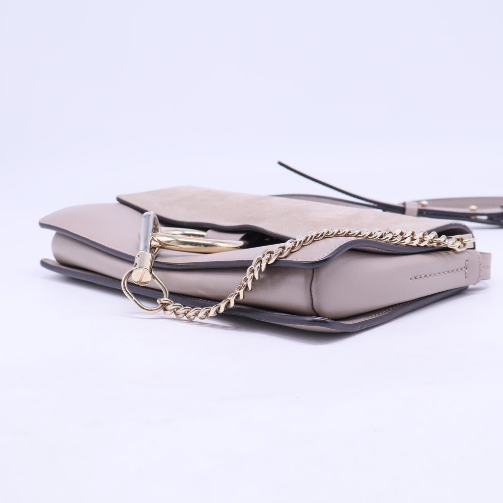 Faye Shoulder Bag Leather and Suede Small B20661