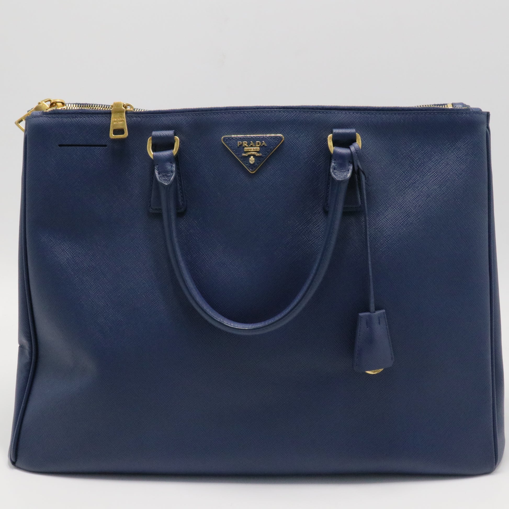 Double Zip Lux Tote Saffiano Leather Large