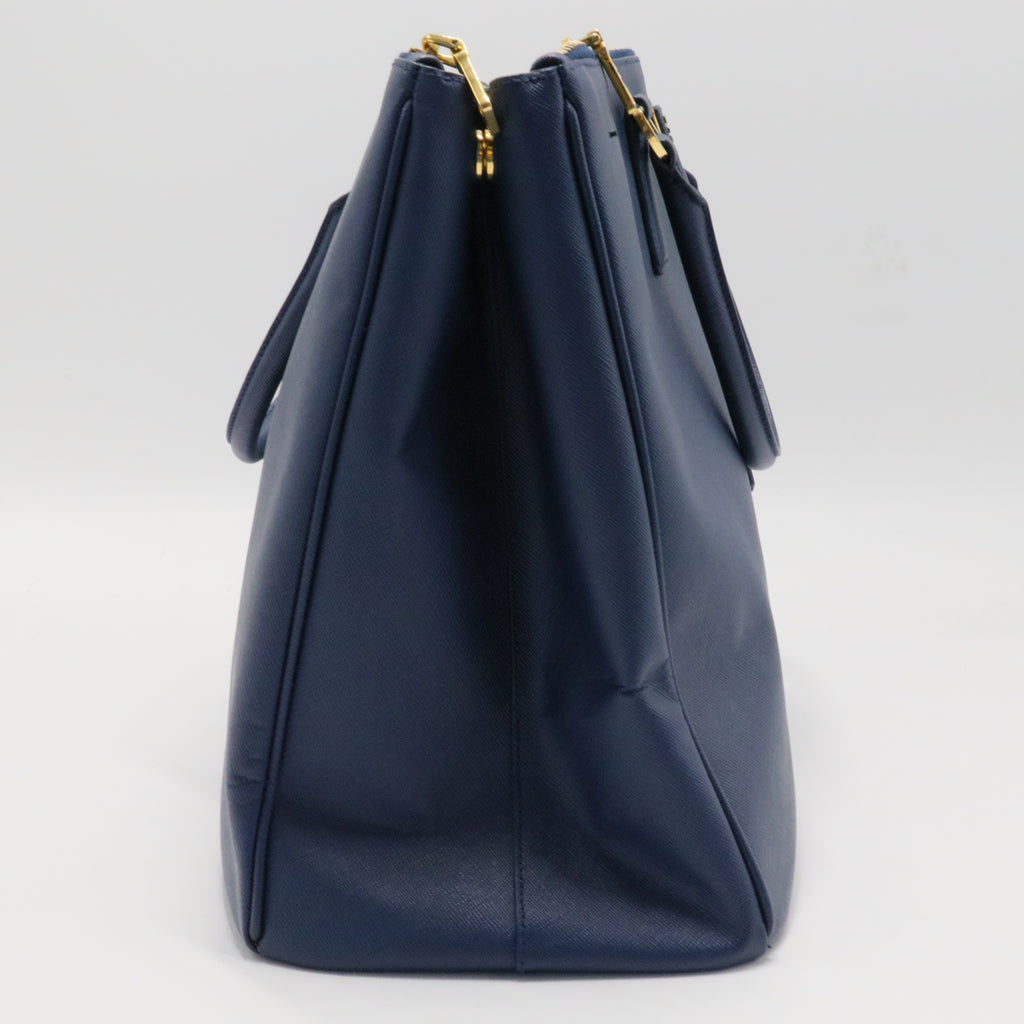 Double Zip Lux Tote Saffiano Leather Large