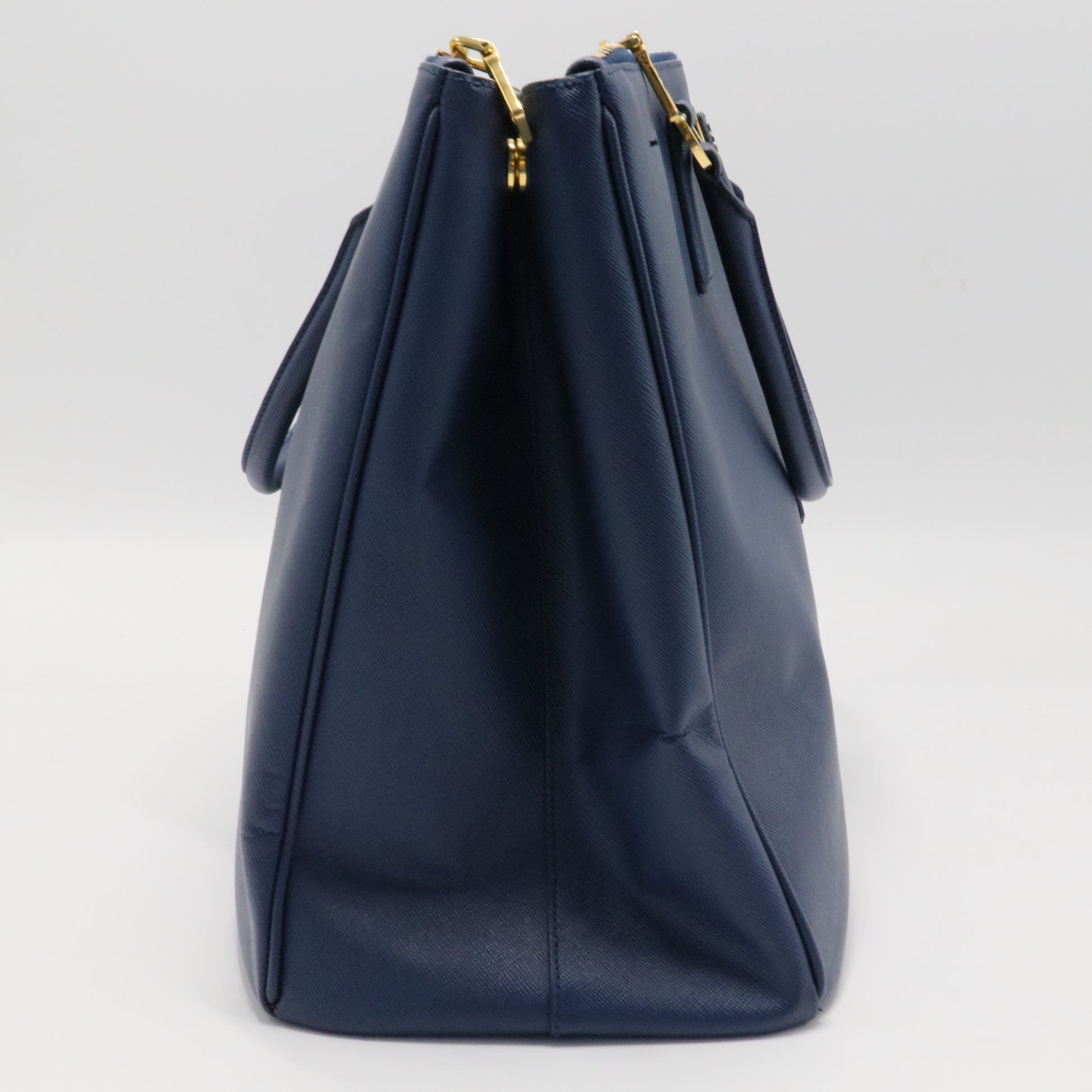 Double Zip Lux Tote Saffiano Leather Large