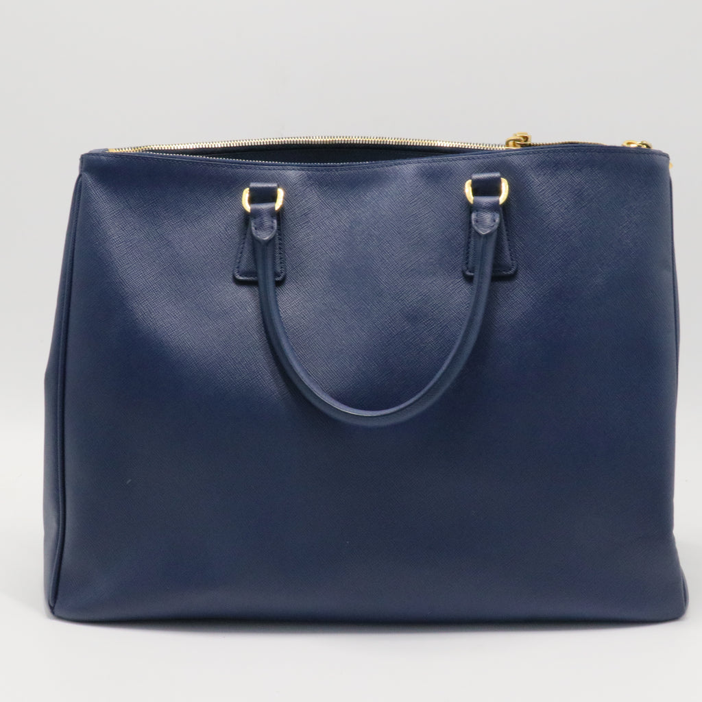 Double Zip Lux Tote Saffiano Leather Large