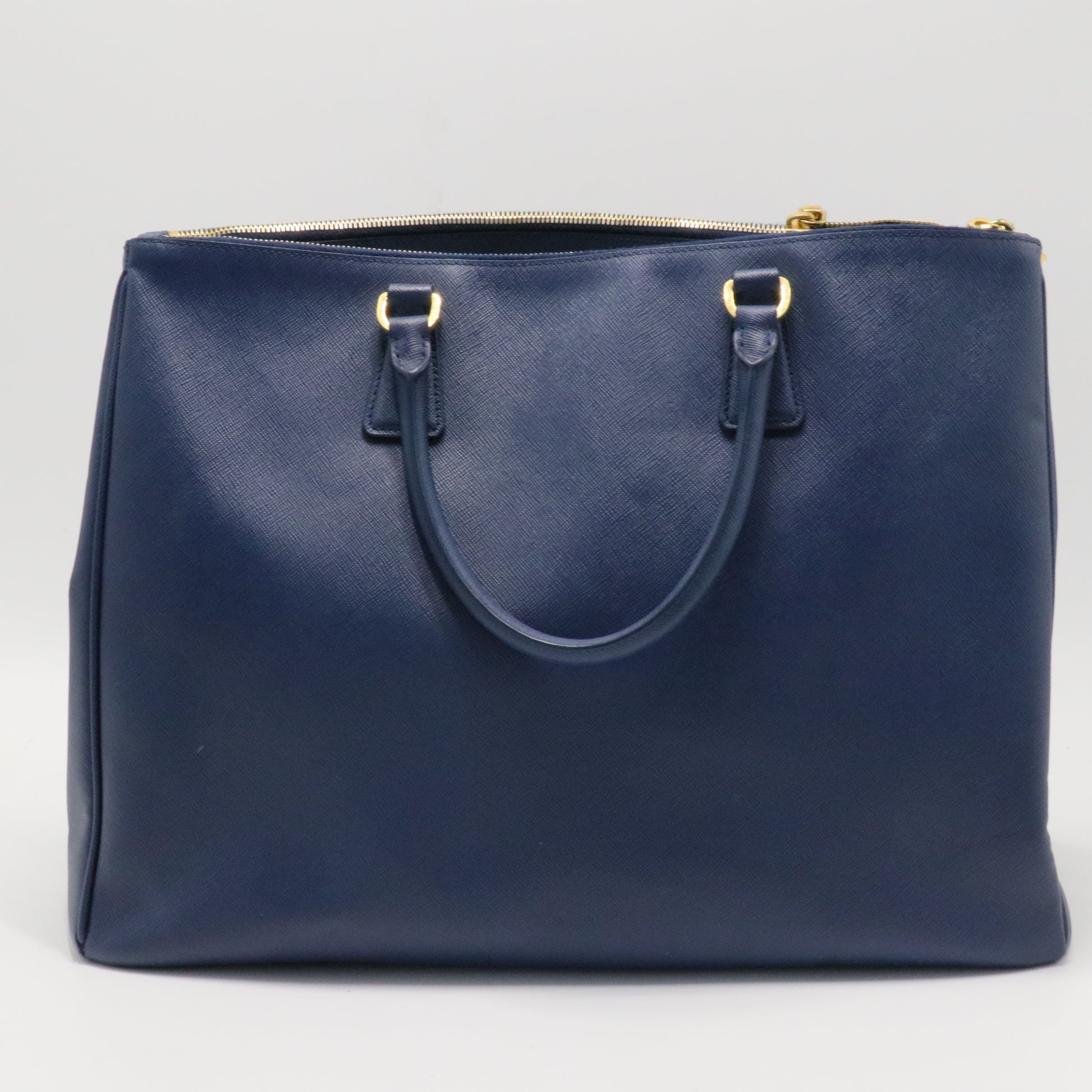 Double Zip Lux Tote Saffiano Leather Large
