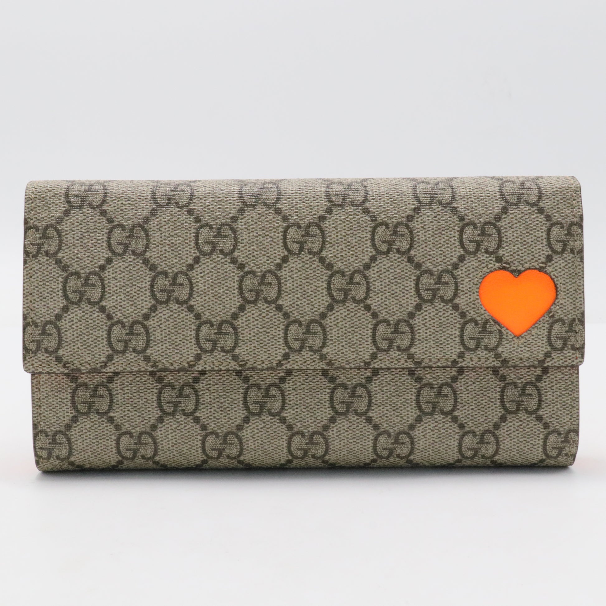 Neon Heart Printed Continental Wallet