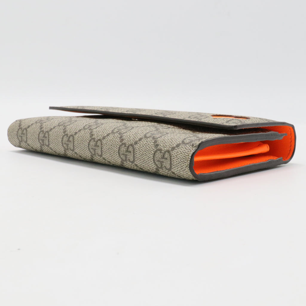 Neon Heart Printed Continental Wallet