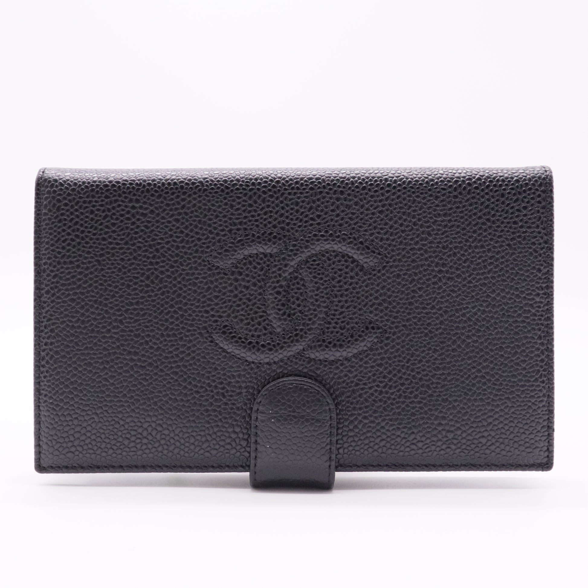 Caviar Timeless CC Zipped Pocket Wallet Black