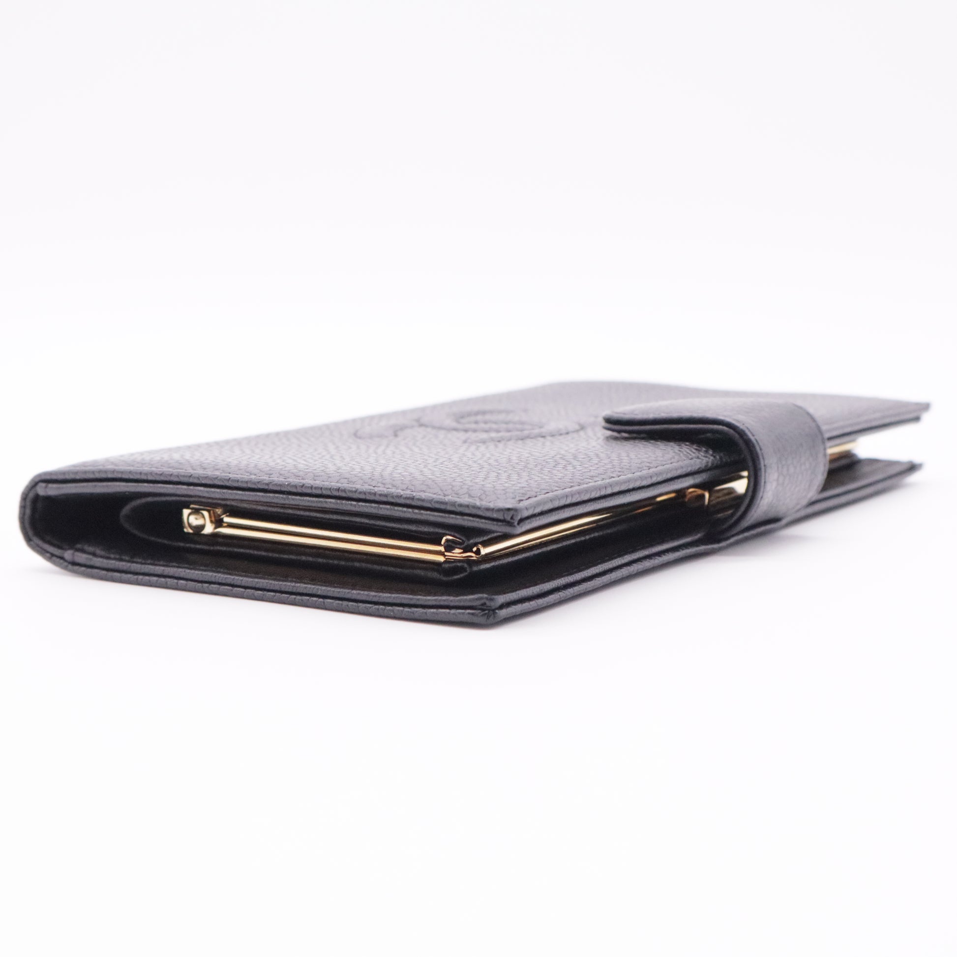 Caviar Timeless CC Zipped Pocket Wallet Black