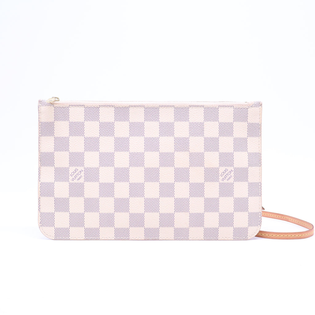 Damier Azur Neverfull MM GM Pochette Rose Ballerine B21310