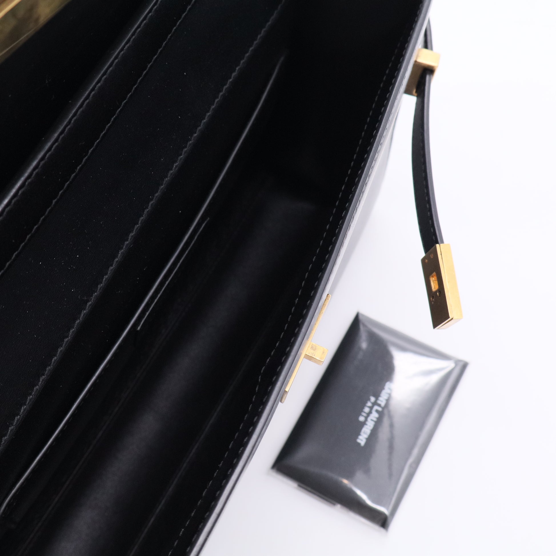 Saint Laurent Pony Hair Calfskin Manhattan Top Handle Black Twins LDJ3213